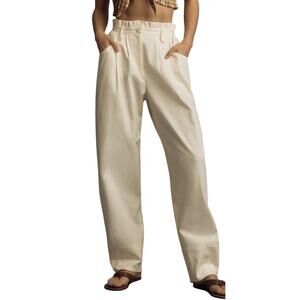 NWT Anthropologie Corey Lynn Carter Tapered Trousers Medium Pleated Wide Leg